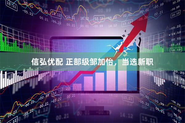 信弘优配 正部级邹加怡，当选新职