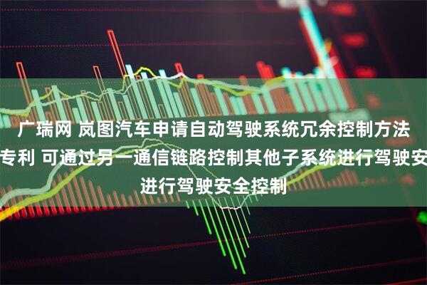广瑞网 岚图汽车申请自动驾驶系统冗余控制方法等相关专利 可通过另一通信链路控制其他子系统进行驾驶安全控制