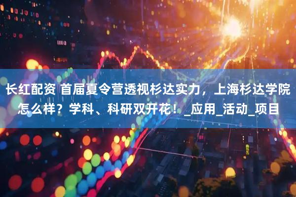 长红配资 首届夏令营透视杉达实力，上海杉达学院怎么样？学科、科研双开花！_应用_活动_项目