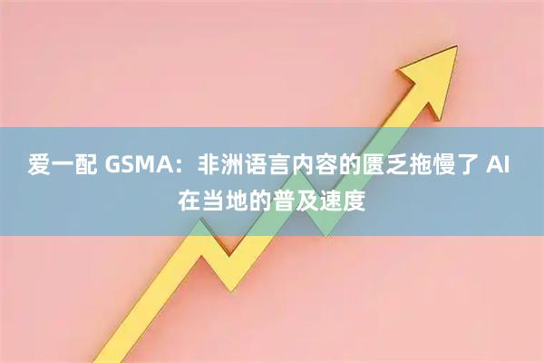 爱一配 GSMA：非洲语言内容的匮乏拖慢了 AI 在当地的普及速度